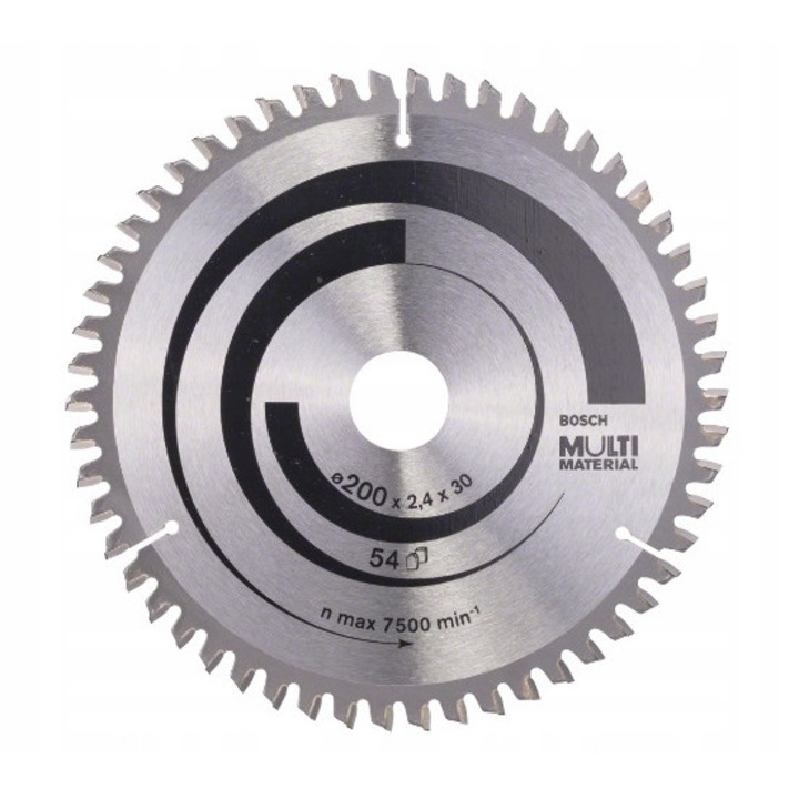 Pila circulara Bosch 200x2,4x30mm, 54 dinti, pentru materiale diverse