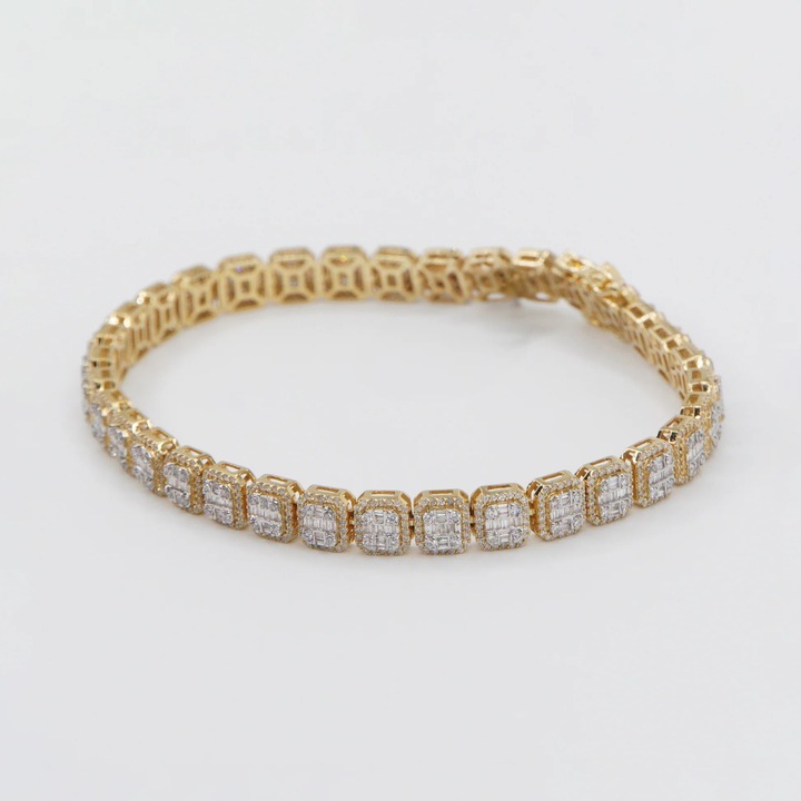 Aranyozott tenisz karkötő 14K arannyal, réz, 7 mm – Casa Shop Gold Cuban Style