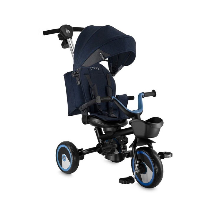 Tricicleta Multifunctionala 3 in 1 cu scaun reversibil, Momi ivi - Albastru