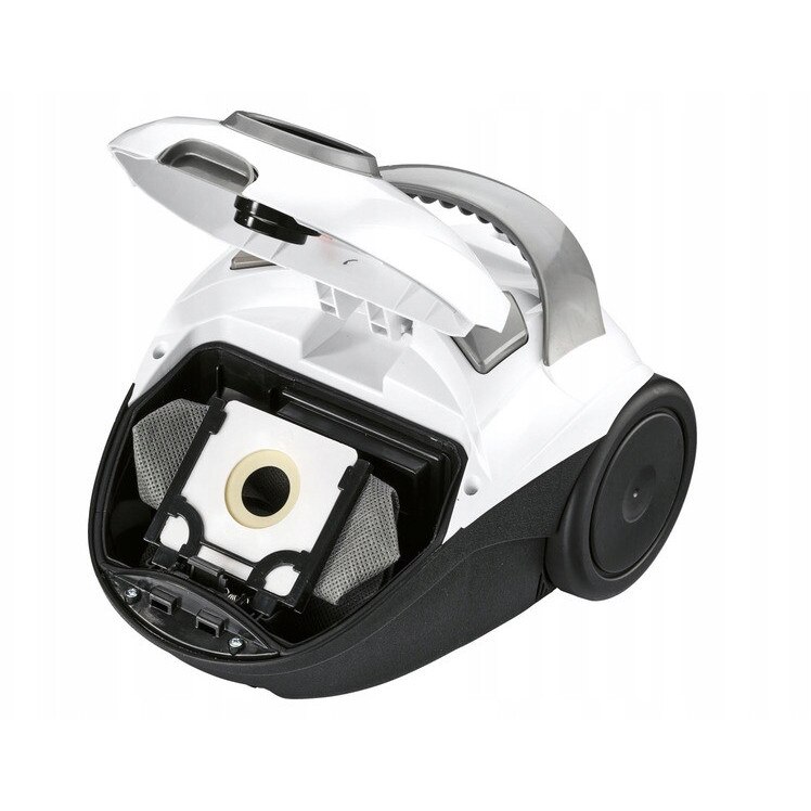 Aspirator cu sac Silvercrest 700W, 1L, 5m cablu, alb, set accesorii