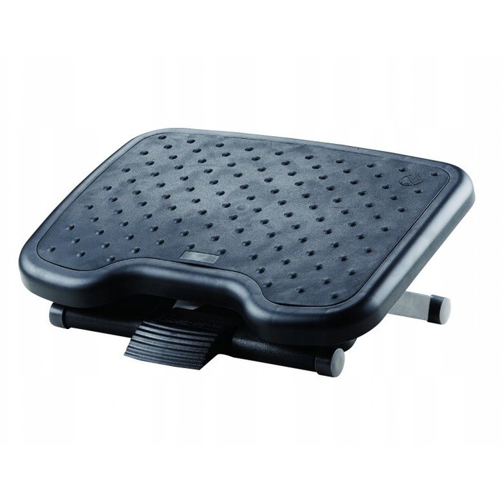 Q-Connect ergonomikus lábtartó, 46x34cm, csúszásmentes felülettel, állítható, fekete