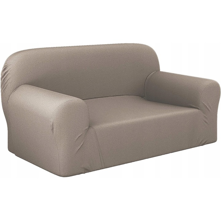 Husa pentru canapea 2 persoane, 140x180cm, bej, din bumbac reciclat