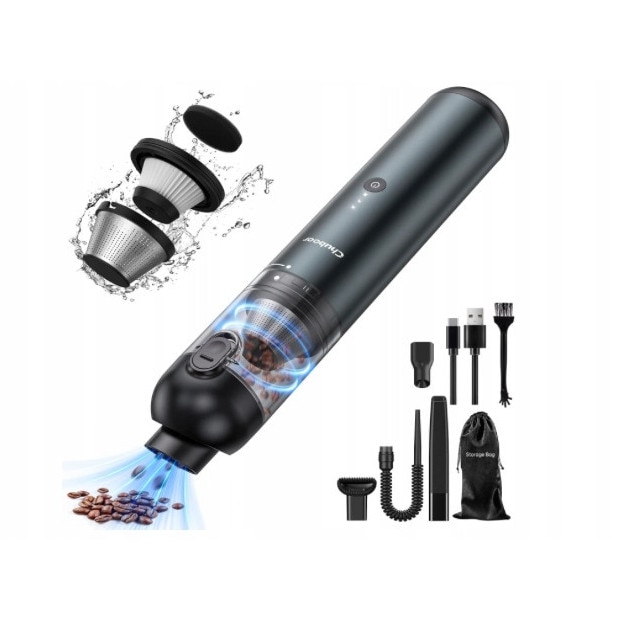 Aspirator manual Chuboor 4 in 1, 17000Pa, 8000mAh, argintiu/gri