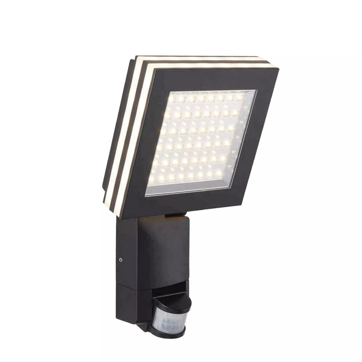 Стенен прожектор, 20 W, IP54, 16,5x32,7x5см, черен