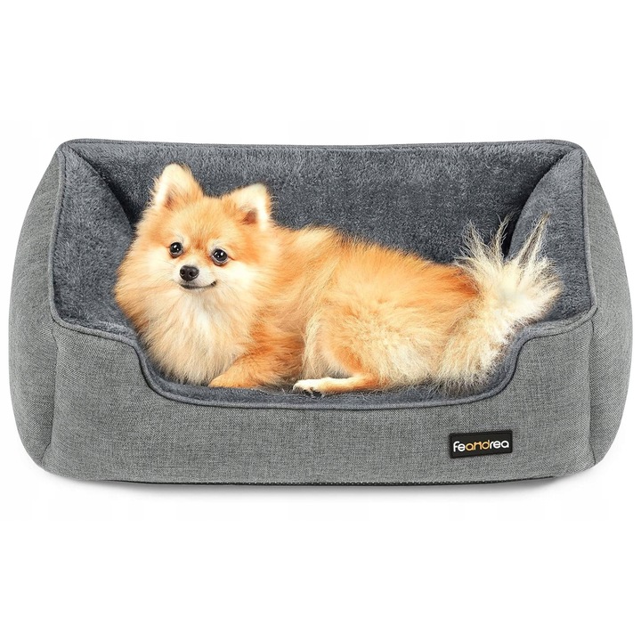 Легло за кучета, M, сиво, 70x55см, с противоплъзгащи ръбове