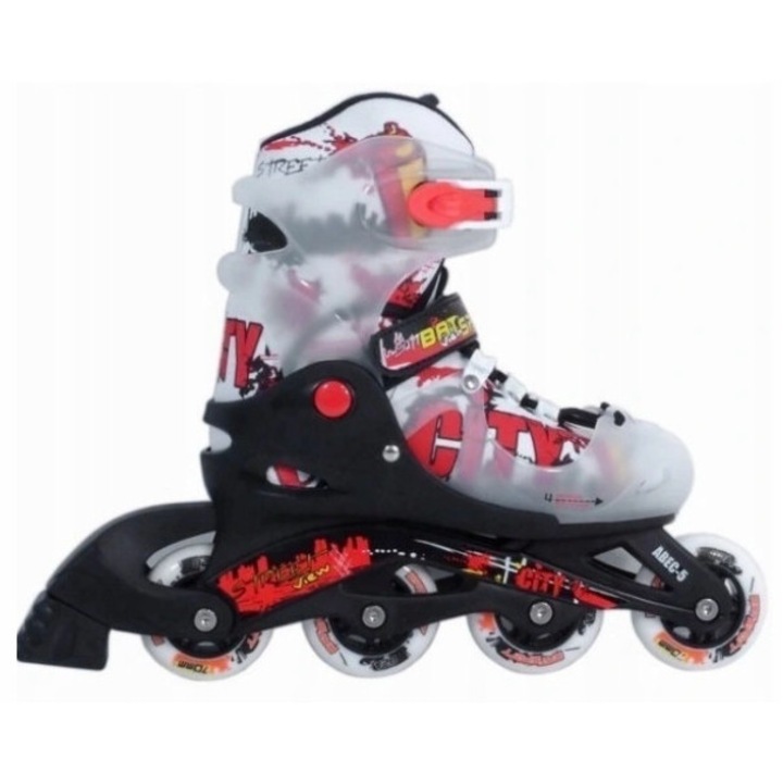 Rolki reglabile BATSPORT RAPTOR, roz 30-33, 4 dimensiuni, roti 72x24mm