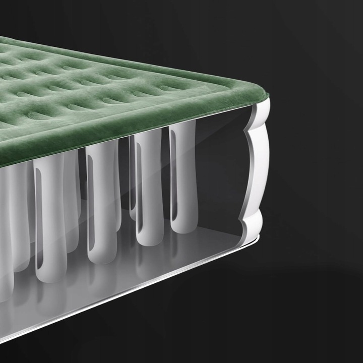 Saltea camping Zearna 203x152cm cu pompa incorporata, pentru 2 persoane