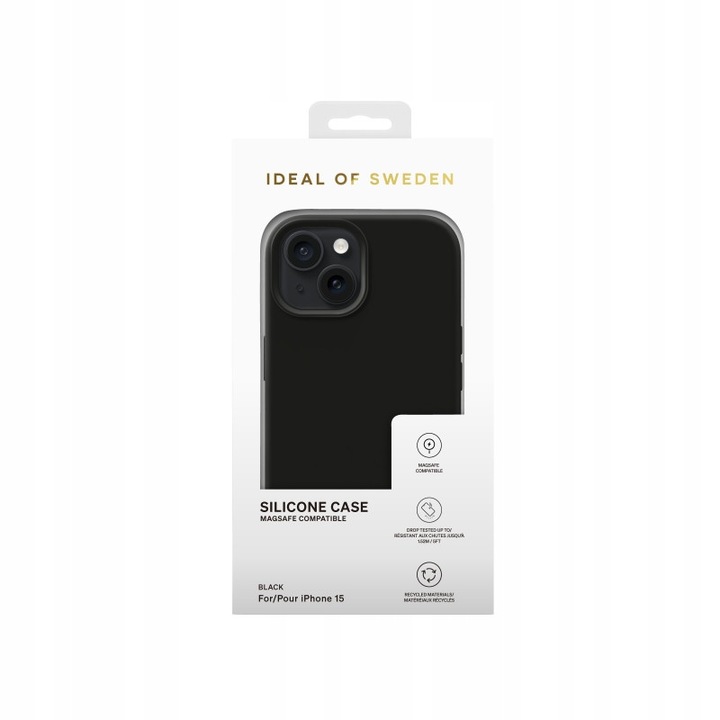 Husa telefon iDeal of Sweden, neagra, pentru iPhone 13/14/15, dimensiune maxima ecran 15,5 cm