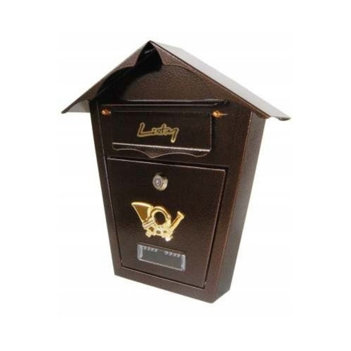 Skrzynka na listy, miedz antica, 365x370x105mm, unisens, montaj simplu