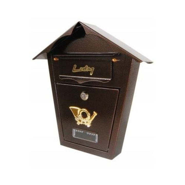 Cutie postala SD1, gri-antichizat, 31,5x30x7cm, cu incuietoare cromata, 2 chei
