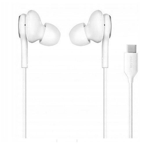 Casti cu fir AKG EO-IC100, in-ear, 3 perechi de dopuri, alb, 1,2m