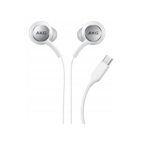 Casti cu fir AKG EO-IC100, in-ear, 3 perechi de dopuri, alb, 1,2m