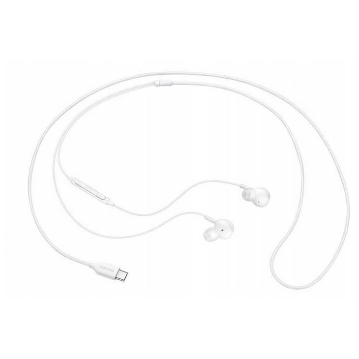 Casti cu fir AKG EO-IC100, in-ear, 3 perechi de dopuri, alb, 1,2m