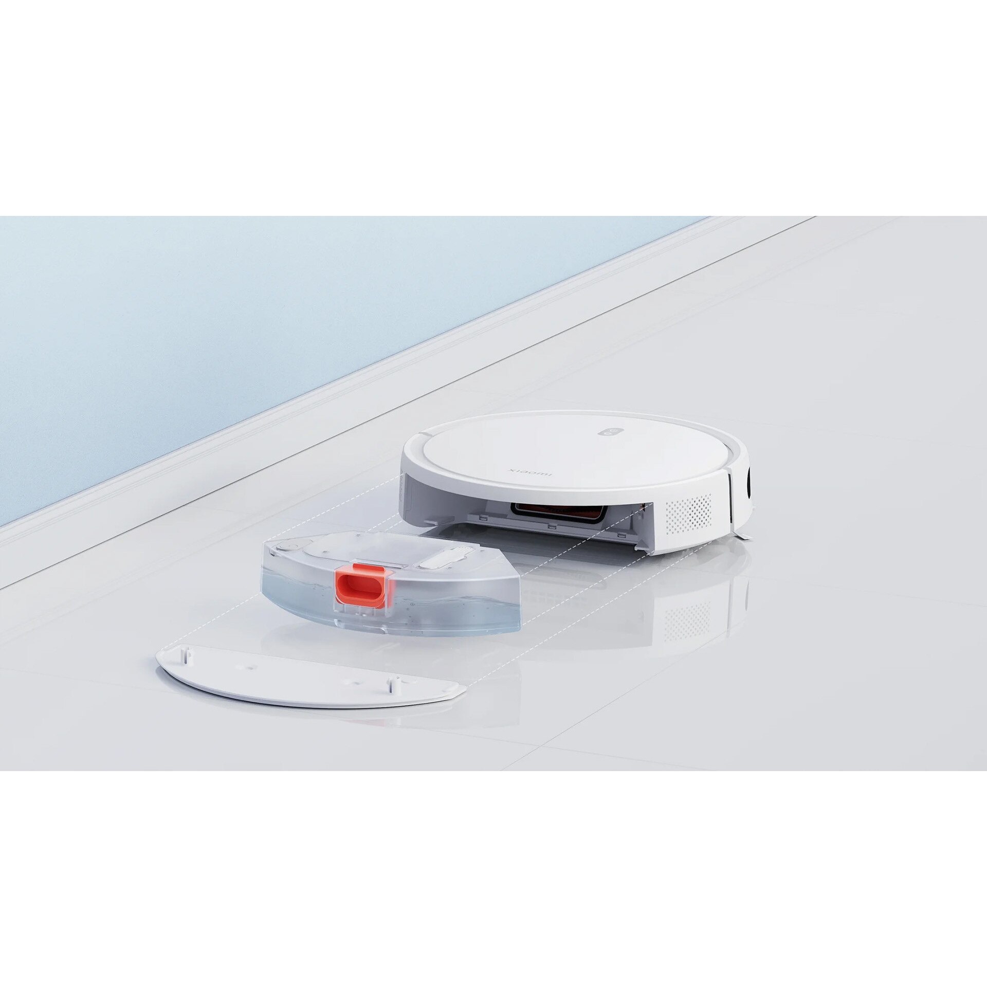 Aspirator robot Xiaomi E10, putere 4000 Pa, mopare, alb, set complet, 32x8x32cm