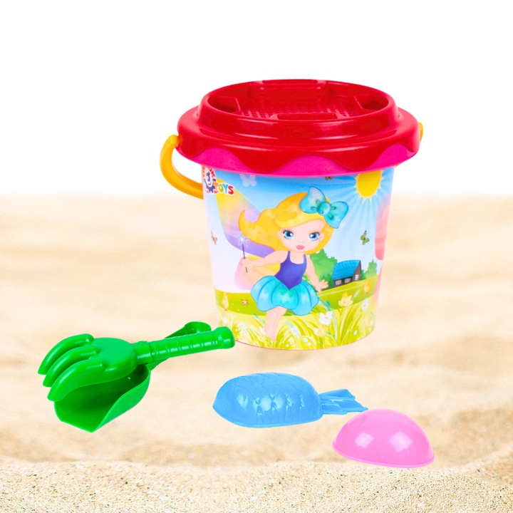 Комплект играчки за пясък ТехноК, 2 форми, многоцветни, 24x17x16см