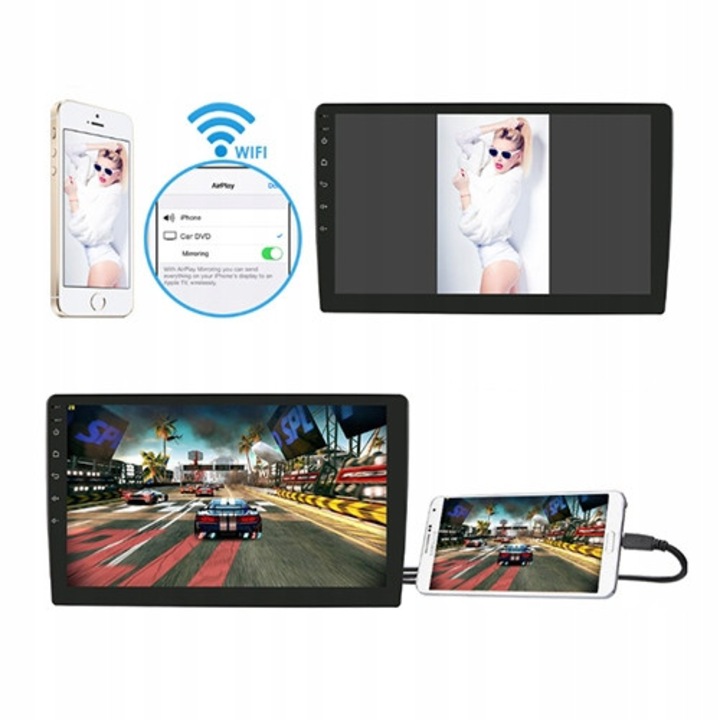 Autórádió 2 DIN Android 11, 9'', Bluetooth, GPS, komplett szett Peugeot 207 2009-2013