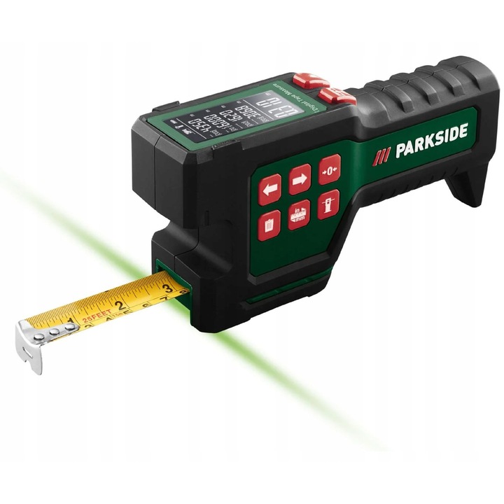 Ruleta de masurat 7,5 m, precizie +/- 0,5 mm, acumulator 4V, LED, set cu cablu de incarcare USB-C