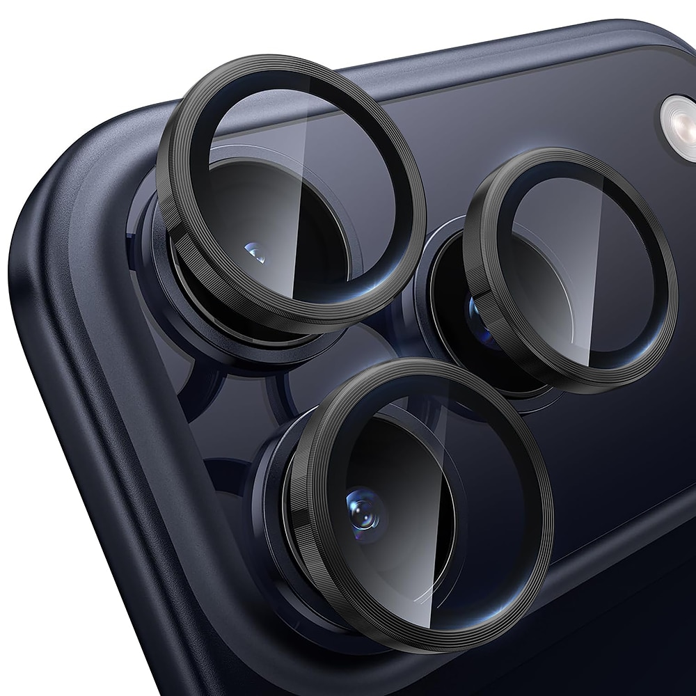 Folie Protectie Lentile Camera compatibila cu iPhone 17 Pro / 17 Pro max, CASEY STUDIOS™ MaxDefense+, Ultra HD, Anti Amprente, Anti Zgarieturi, Anti Socuri, Argintiu