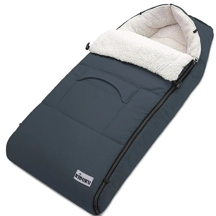 Sac de dormit pentru copii, Kiduku, 95x50cm, material impermeabil, antialergic, pentru 0-3 ani