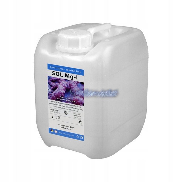 Sol pentru acvariu marin SOL DOM MG-I 5 l, Magneziu + Iod, 25g/l, 0,1g/l