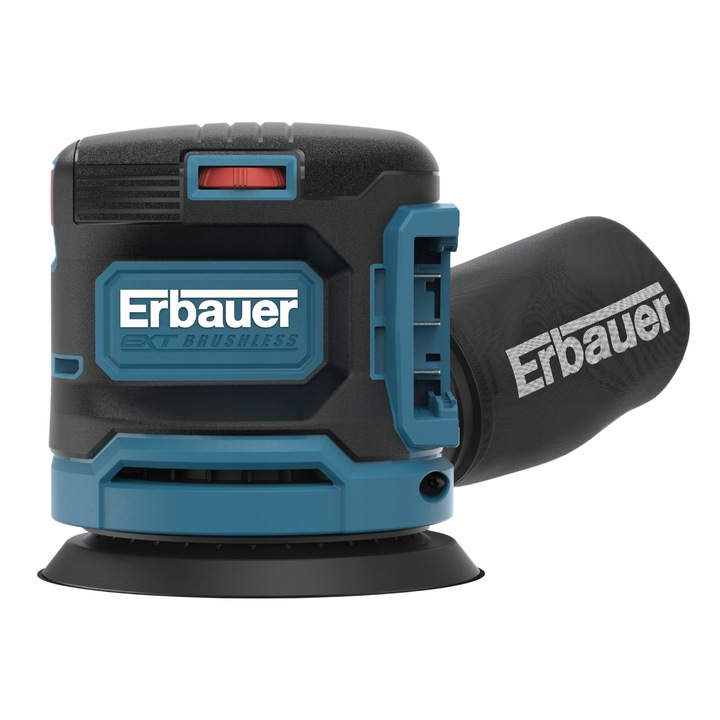 Slefuitor mimosroda Erbauer G2, 18V, 125mm, fara acumulator, cu motor fara perii, set complet