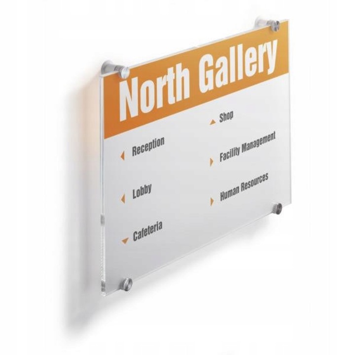 Tablica informativa Cristal Sign 297x420mm, 2 placi acrilice, transparenta, set cu 2 folii de imprimare