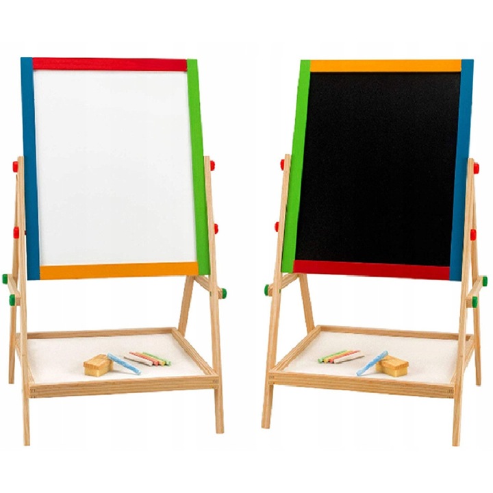 Tabla educationala magnetica si cu creta, 66cm