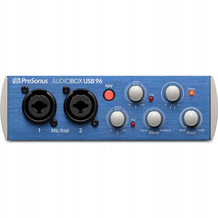 PreSonus AudioBox 96 Studio felvevő szett, M7 mikrofon, HD7 fejhallgató, USB, 2x2 csatorna