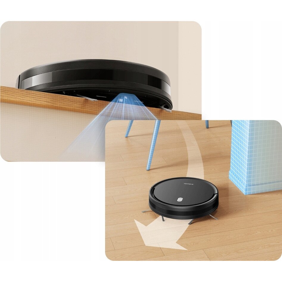 Robot aspirator Xiaomi Robot Vacuum E5, mopare, 3 moduri de putere, alb, 32.1x8.2x32.2cm