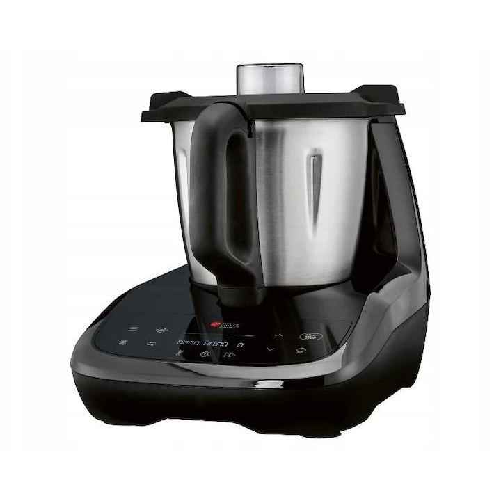 Robot de bucatarie Silvercrest Monsieur Cuisine Compact, 1100 W, 2 L, negru, 401x247x293 mm, set complet