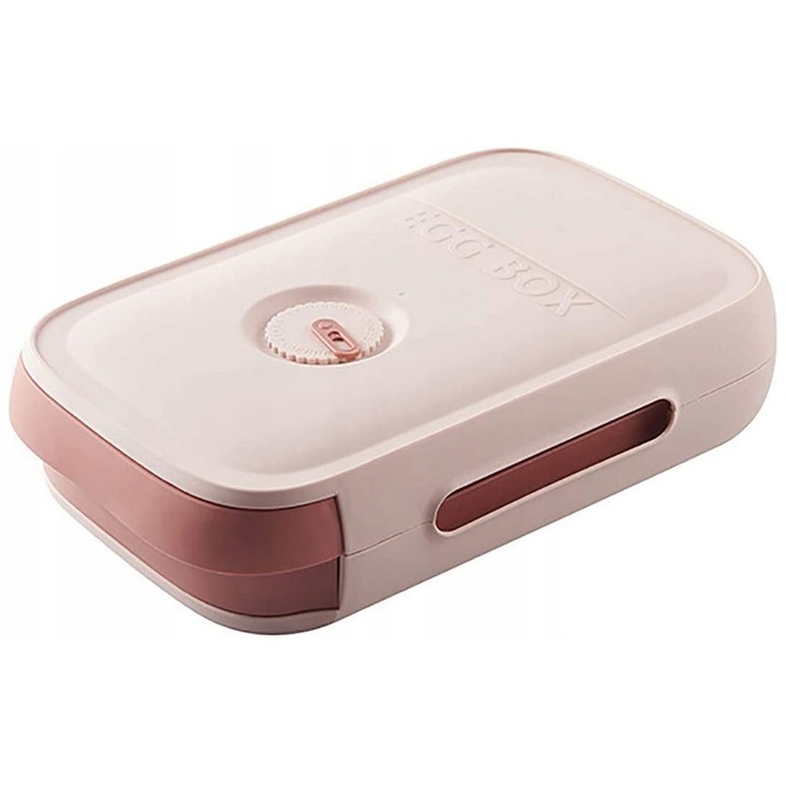 Tojástároló edény, rózsaszín, 28,5x21x7,5cm, 15-18 tojás kapacitás