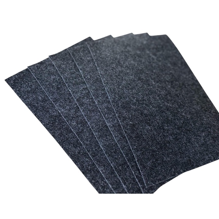 Set fetru rigid 1mm, FELTLAND, 5 coli A4, gri pestrit inchis, 20x30cm