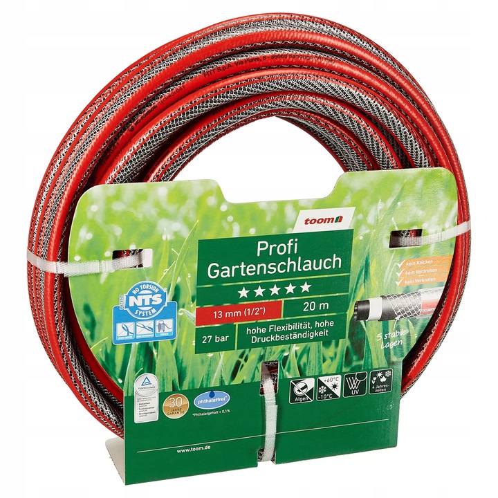 Градински маркуч 20м, 13мм, устойчив на UV, гъвкав