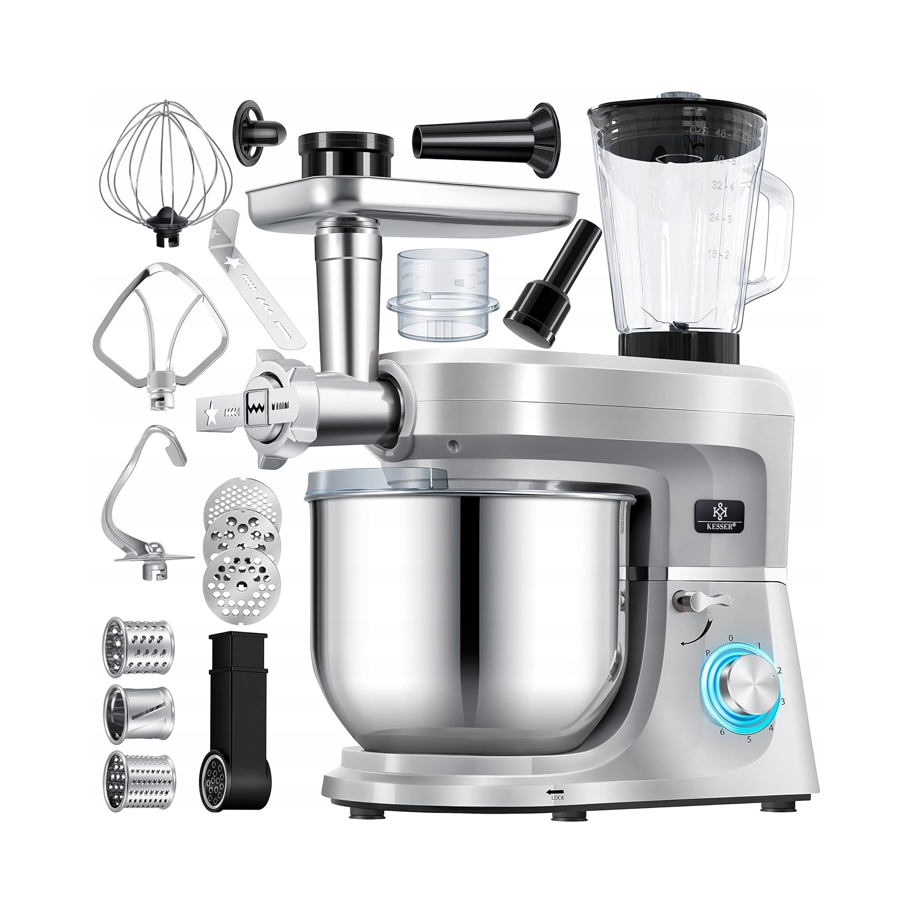 Robot de bucatarie multifunctional KESSER K-KM 3000, 1500 W, 5,5 L