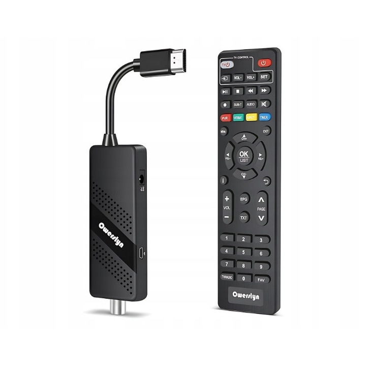 Тунер DVB-T2, Full HD 1080P, HDMI, AV, пълен комплект с дистанционно управление, USB кабел, инструкции