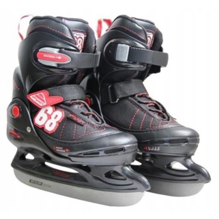 Patine Batsport B-LR431-CE set, 30-33, culoare neagra, sistem de ventilatie, talpa hochei