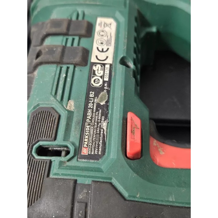 Rotopercutor Parkside PABH 20-LI B2, 20V, 2 sebességes, akkumulátorral