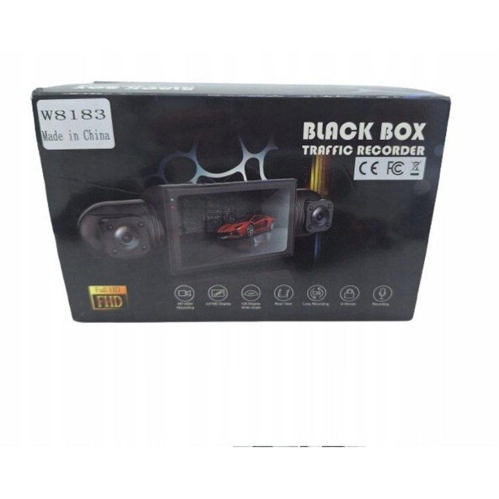 Camera auto DVR, Wideorejestrator Full HD, set complet