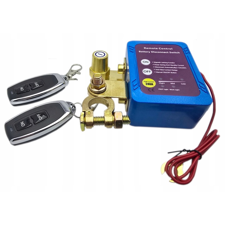 Comutator electric 12V 240A cu telecomanda, set cu 2 telecomenzi, protectie impotriva descarcarii acumulatorului
