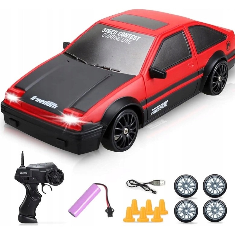 Masinuta de drift, 15km/h, design sportiv, multicolor, Model Toyota ...