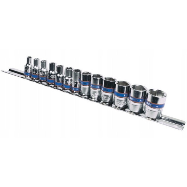 Set chei nasale 6-katice, 1/4", 12 piese, 4-14mm, KING TONY