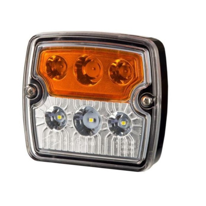 Универсална LED лампа бяло-оранжева 12/24V, комплект, Lamiro