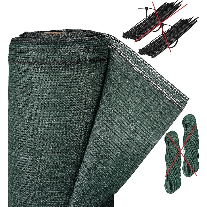 Ecran de confidentialitate, 1,2x20m, HDPE, verde inchis