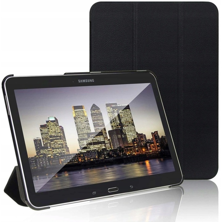 Husa tableta Remax pentru Samsung Galaxy Tab 4 10.1, design subtire, protectie completa, neagra