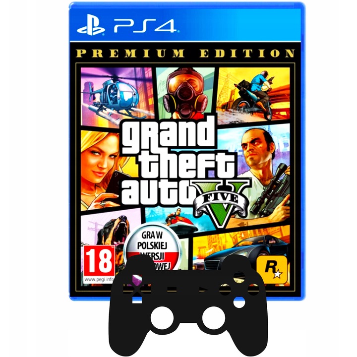 GTA V, Rockstar Games, Ed. Premium, PS4, multiplayer, limba poloneza