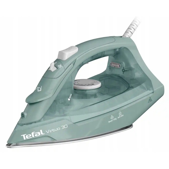 Fier de calcat cu abur Tefal Virtuo 30, 2000W, 120g/min abur, ceramica, 240ml