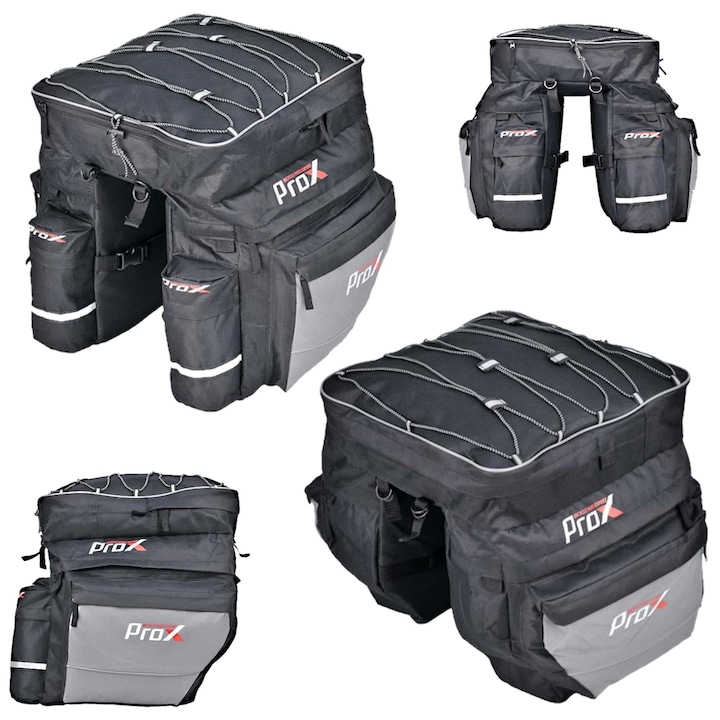 Чанта за велосипед PROX Montana 602, 43L, водоустойчива, 40x32x28см, 3 отделения