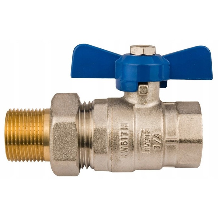 Golyóscsap 1'', Invena, nehéz kivitel, PTFE, 140°C, 1 db-os készlet.