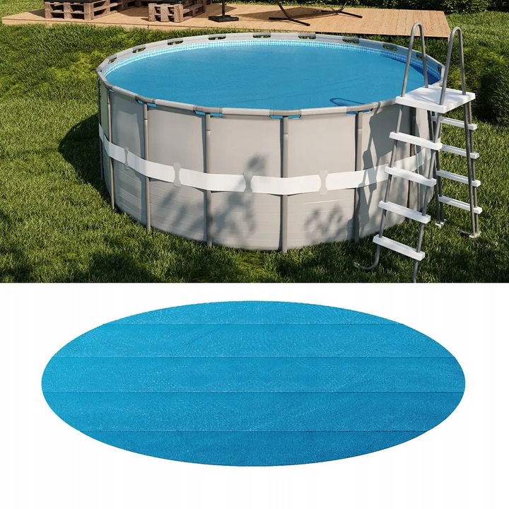 Folie solara pentru piscina, Vicco, 305x305cm, albastra, protectie si incalzire apa