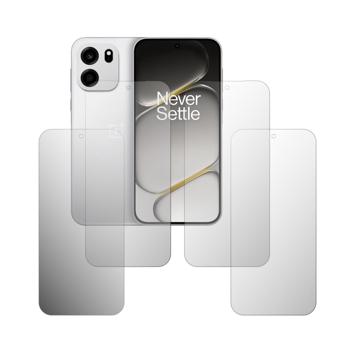 Set 4X Folie Protectie Ecran Folie24, pentru OnePlus Turbo 6V, 2X Ultra-Clear + 2X Mate, Acoperire Full-Display si Case-Friendly, Adezive, Flexibile cu Auto Regenerare